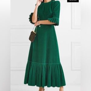 The Vampire’s Wife Elegant Teal Midi Dress